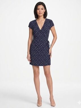 Divided Navy Floral Mini Dress
